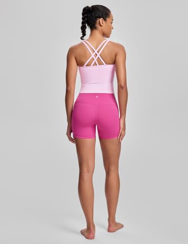 Image of HeyNuts Longline Zeal Bras Medium Impact Wirefree Sports Bras Workout Crop Tank Tops with Removable Pads, A-D Cups