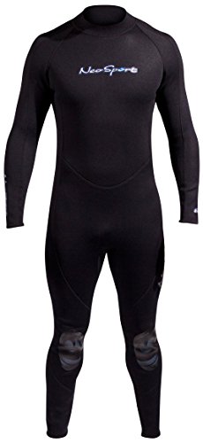 NeoSport Wetsuits Mens and Womens Premium Neoprene Full Suit 5mm, Men's Black, X-Large