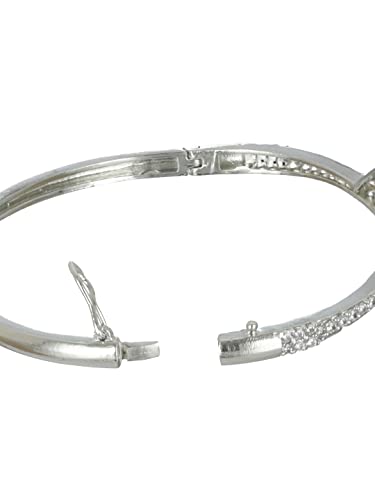 Pink Floral Leaf AD-Plated Bracelet