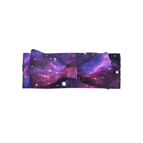 Diadema Universe Galaxy Star Space Baby con lazo, un accesorio para el pelo para recién nacidos y bebés, adecuado para bebés de 0 a 6 meses