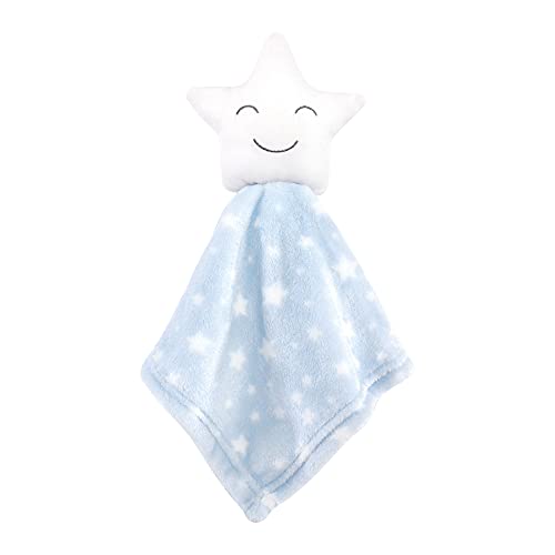 Image of Hudson Baby Unisex Baby Animal Face Security Blanket, Star Moon, One Size