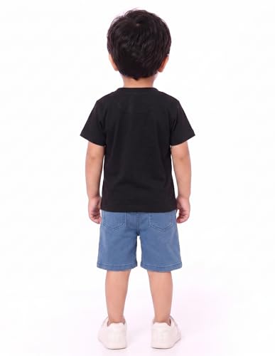 Image of Krishn Creations Kids Clothes for Boys | Cotton Printed Half Sleeve T-shirt and Shorts Baby Boy Dress | Casual Wear Kids Clothes