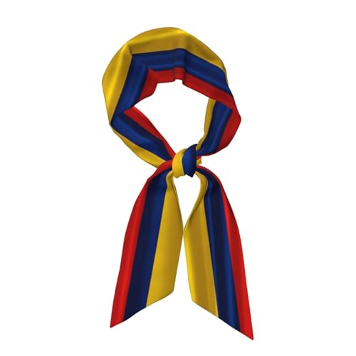Colombia Head Scarf Women'S Fashion Neck Satin Scarfs Lightweight Scarves For Bag Hair Gift Silky Long Thin Headscarf