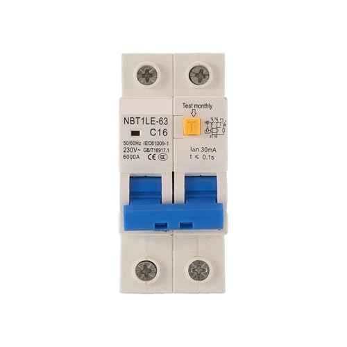 RCBO 230V 1P+N évite les surcharges électriques et courts-circuits 1615D