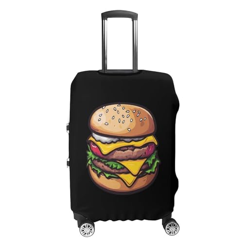 Cheeseburger Hamburger Burger Funny Food Luggage Cover Suitcase Protector Travel Baggage Covers for Men Women S4