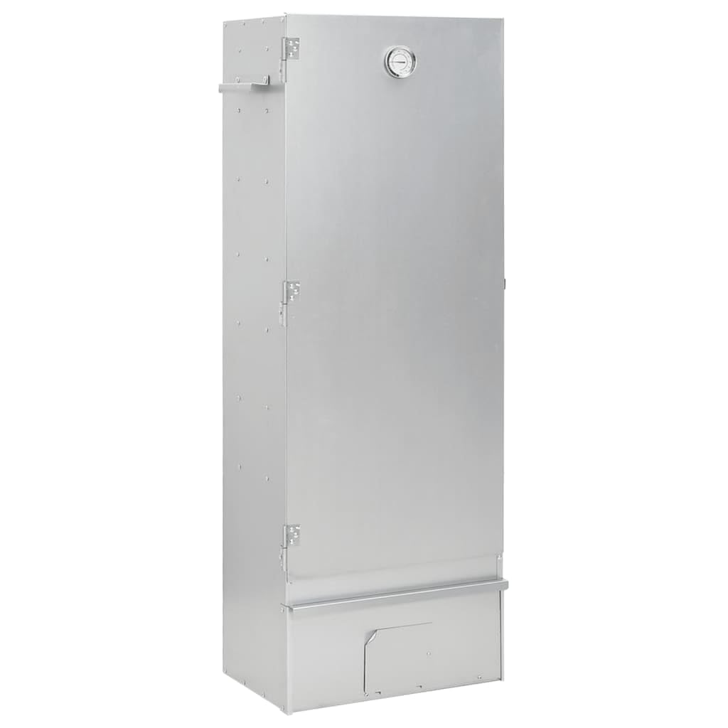 Mangloder - Horno para ahumar con generador de humo frío de acero galvanizado, 44,5 x 29 x 110 cm, 12 ganchos en S, 3 rejillas, termómetro, para carne, pescado y barbacoa al aire libre