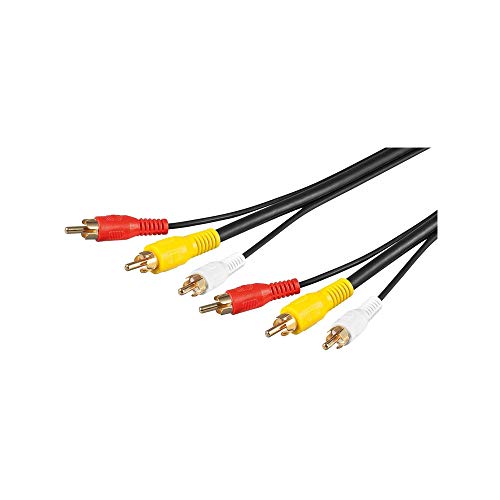 Wentronic AVK 201-150 1.5m - Cable AV (1,5m, 3 x RCA, 3 x RCA) Negro