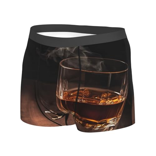 Cigar & Whiskey Mens Underwear Boxer Briefs With Contour Pouch Soft Stretch Boxer Briefs Breathable Boxers2