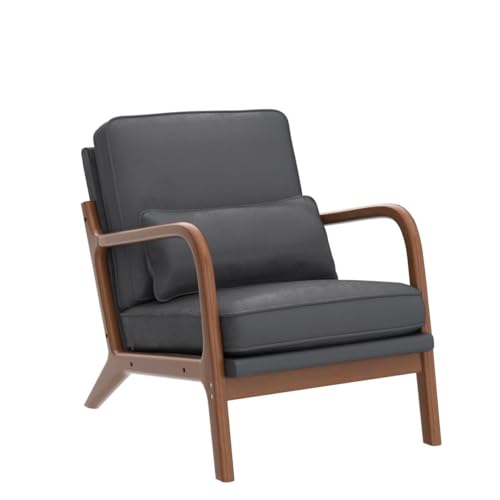 Sillón Plegable Cuero Gris oscuro miniatura 5
