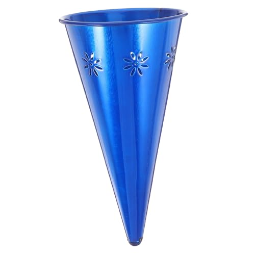 KICHOUSE French Fries Snack Stand Sauce Finger Food Cones Dipping Cup Holder Cone Wire Fry Basket Storage Fries Rack Cone Holder Stand Food Display Cone French Fries Storage Rack Blue Iron