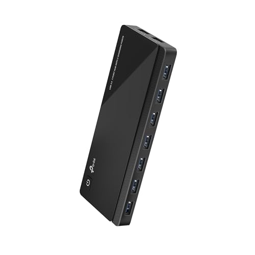 TP-Link Powered USB Hub 3.0 with 7 USB 3.0 Data Ports and 2 Smart Charging USB Ports. Compatible...