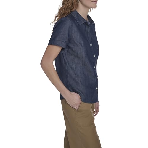 Image of Nautica Women's Button Front Short Sleeve Camp Shirt