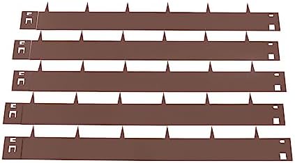 5 Pcs Flexible Steel Lawn Edging - 4" x 39" Decorative Metal Landscape Border, Durable Brown Garden Fencing, 3" High Edging for Yard & Landscape Design