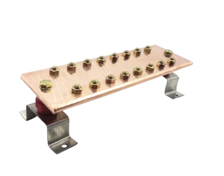 Buy Copper Ground Bus Bar Kit Wall/Surface .16"*2.3"*10" Ground Bar Kit