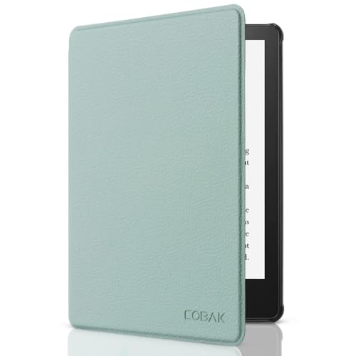 Image of CoBak Case for Kindle Paperwhite (6.8 inch 11th Generation 2021 Released) | New PU Leather Cover and Clear Soft Silicone Back Cover with Auto Sleep Wake
