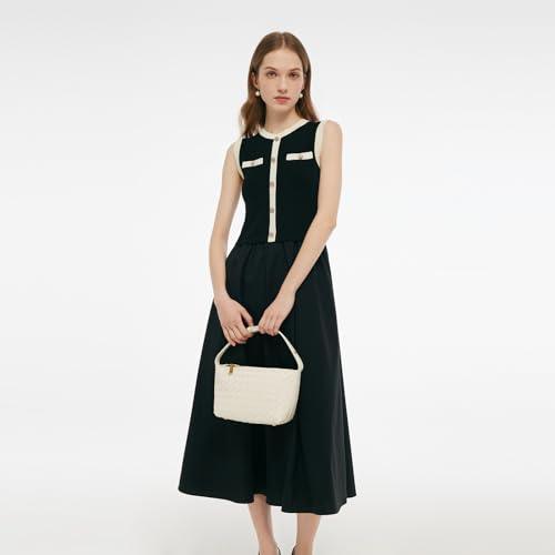 Women's Triacetate Mini Dress Summer Business Casual A Line V-Neck Button Dresses for Wedding Guest Teacher Work2