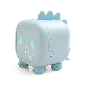 Gbevaueio Dinosaurier LED Wecker Blau