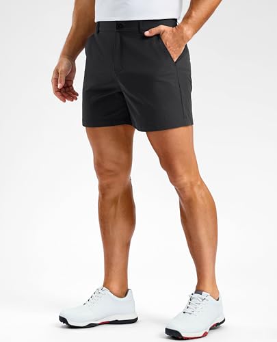 Image of Soothfeel Men's Casual Shorts 5 /7 /9 Inch Golf Dress Shorts for Men Flat Front Work Lightweight Quick Dry with 4 Pockets