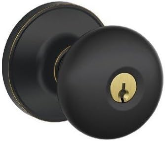 J Series Stratus Keyed Door Knob Finish: Aged Bronze