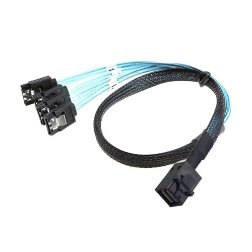Cable interno S/AS HD 12G SFF8643 a 4 SATA 0.5m