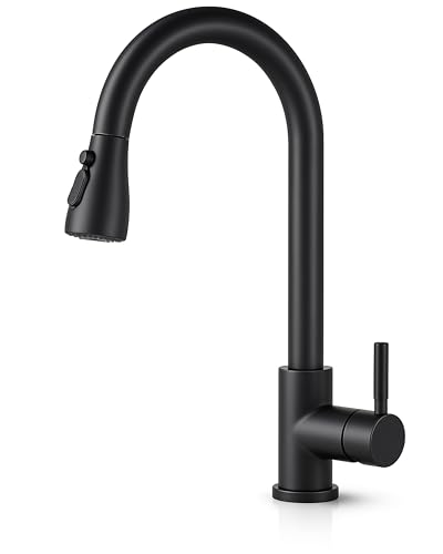 Robinet Cuisine Noir avec douchette extractible 70 cm - Ocascade - Mitigeur Évier 3 Modes, Bec Pivotant 360°, Inox 304, Valve Céramique, Installation...