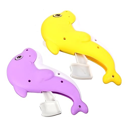 ULTECHNOVO 2piezas Mini Ventiladores De Delfín Juguetes De Verano Ventiladores De Inercia Plástico Ligero Abanico Manual Diseño Para Regalar