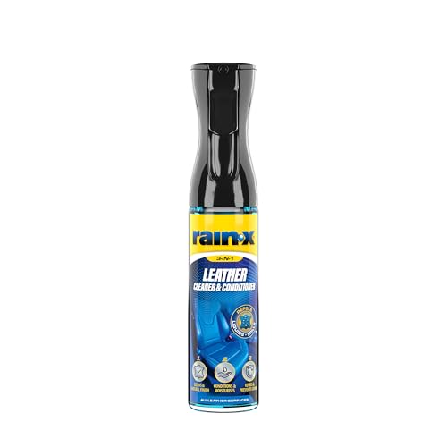 Rain X Limpiador para Tapicerías de Cuero   Limpia, Nutre y Protege contra Manchas | Repelente de Líquidos, Acabado Natural y Protección UV   300 ml
