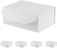 Vista 74 de 3 cajas de regalo extragrandes negras mate con tapa, 19 x 16 x 6 pulgadas, cajas de regalo gigantes magnéticas duras para regalos, ropa, bata