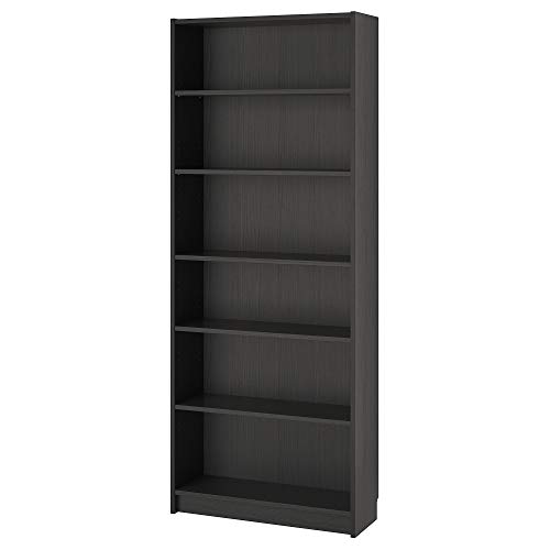 IKEA Libreria Billy, 80x28x202 cm, Nero-Marrone
