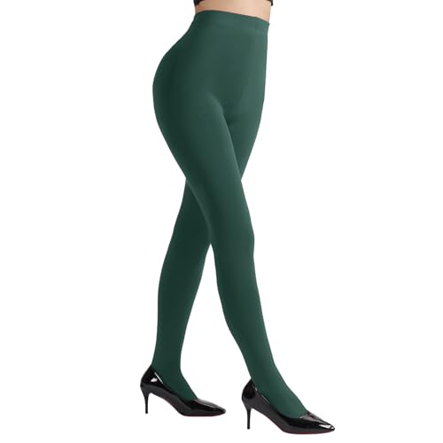 Image of DancMolly Opaque Fleece Lined Tights for Women, High Waist Warm Winter Thermal Control Top Pantyhose