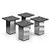 Produktbild sossai® Exklusiv - Aluminium Möbelfüße | E4MF-N | 4er Set | Höhe: 100mm | Farbe: Chrom
