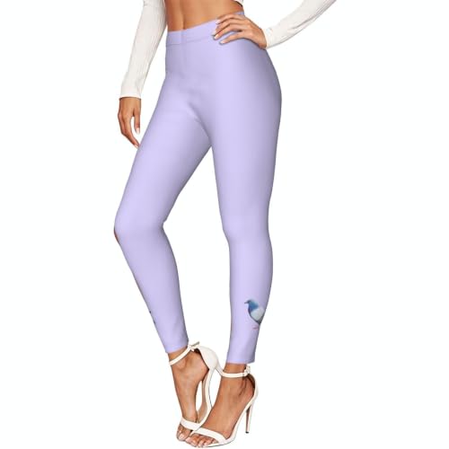 Leggings de compresión suaves de mujer mallas deportivas con estampado palomas