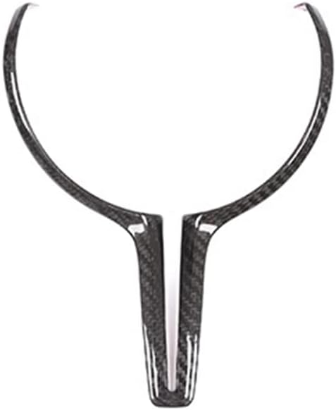 New Carbon Fiber Steering Wheel Cover (Only for M-Sport Steering Wheel) Compatible with BMW X3 F25 2014-2017 (A-Style Steering Wheel, Out Cover Black)