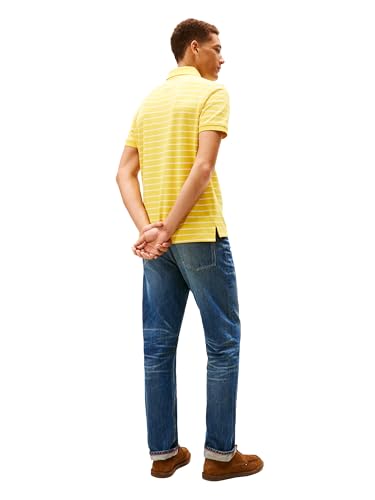 Image of Tommy Hilfiger Men's Short Sleeve Polo Shirts in Regular Fit With Stretch and Organic Pique Cotton