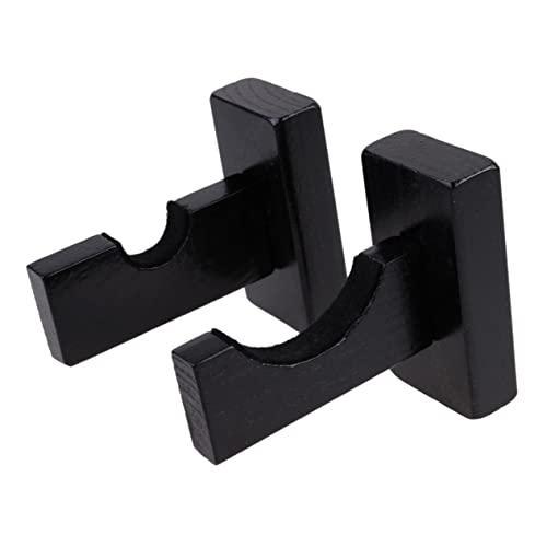 balacoo Baseball Bat Display Mounted Holder for Softball Hockey Sticks Sturdy Black Finish Durable Felt Lined Groove for Pristine Bat Protection