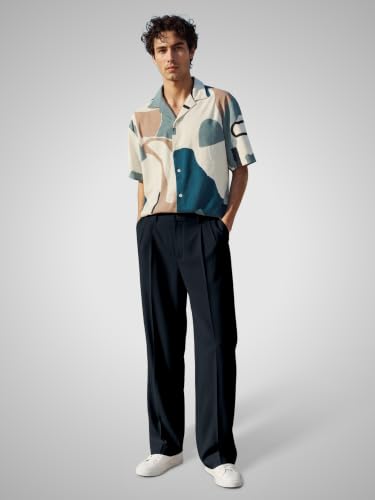Image of FTX Men's Korean Style Casual Trouser | Premium Lycra Stretch Fabric | Smart Regular Fit | 2 Side Pockets | Comfortable Stretchable Everyday Wear Pants