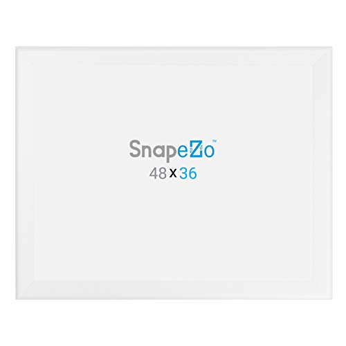 image for SnapeZo Poster Frame 36x48 Inches, White 1.7 Inch Aluminum Profile, Fr