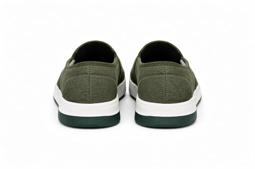 Image of Marswalk Men's Casual Slip-On Shoes, Blue Canvas, Breathable, Lightweight, Rubber Sole