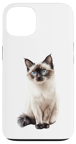 Sweet Ragdoll Cat Blue Eyes �L �L �y�b�g�D�� �X�}�z�P�[�X iPhone 13 �p