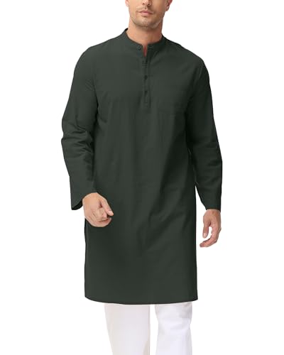 Bata musulmana para hombre kaftan thobe holgado que evita el calor en tallas grandes M-3XL