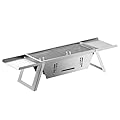 Stainless Steel Grill for Home Indoor Outdoor Camping Charcoal Convenient Folding BBQ Grill Silver Stand