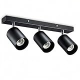 【Éclairage Orientable & Flexible】 Équipé de 3 têtes de spots pivotantes et inclinables. Vous pouvez diriger la lumière exactement où vous le souhaitez pour accentuer des tableaux, des murs ou des zones de travail.