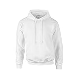 Zugband in Kapuze Gildan Heavyweight DryBlend Unisex Kapuzenpullover / Hoodie / Kapuzensweater M,Weiß