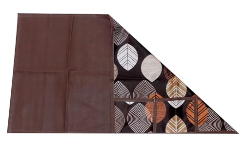 Image of REVEXO Refrigerator Single Door, Dustproof, Protective Cover for Fridges with Extra Storage Space Knit Top Cover with 6 Storage Pockets (130 x 54 cm) (Multicolour) REV-92