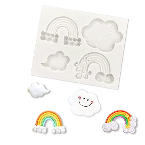Rainbow Bridge Mold Silicone Cloud Silicone Mold, Chocolate Cookie Pastry Pie Cake Fondant Mold, Cupcake Candy Decorating, Polymer Clay Wedding Birthday Party Cupcake Decorating #TOP1