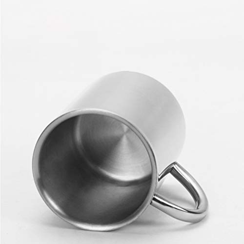 BESTONZON Taza de acero inoxidable con tapa aislante con asa para té, taza de café con doble capa calentador, acero… - Imagen 6