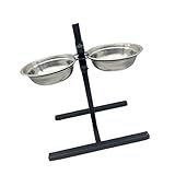 Bothyi Elevated Bowl Stand Adjustable Height Feeding Station Upgrade Bowl Stand for Indoor Cats