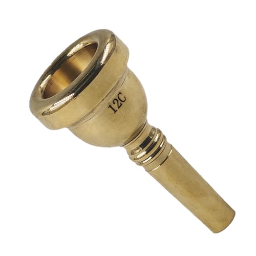 AUXBC 12C Gold Plated Trombone Mouthpiece, Baritone and Euphonium Mouthpiece, Ideal for Students...