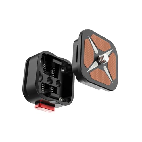 Haoyull Adaptador de montaje de cámara con placa de liberación rápida con ranura Arca estándar de 38 mm para cámaras réflex digitales, cabezales de trípode estabilizadores - imagen 7