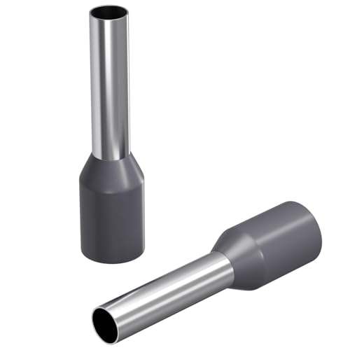 Lumonic 50 x 4mm² embouts isolés gris I La longueur est de 11mm, le diamètre du collet en plastique est de 4,8mm I Étamé pour la protection contre la corrosion